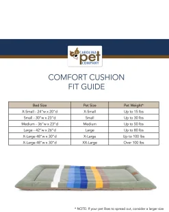 Pendleton NATIONAL PARK PET BED - COMFORT CUSHION ACADIA Outlet