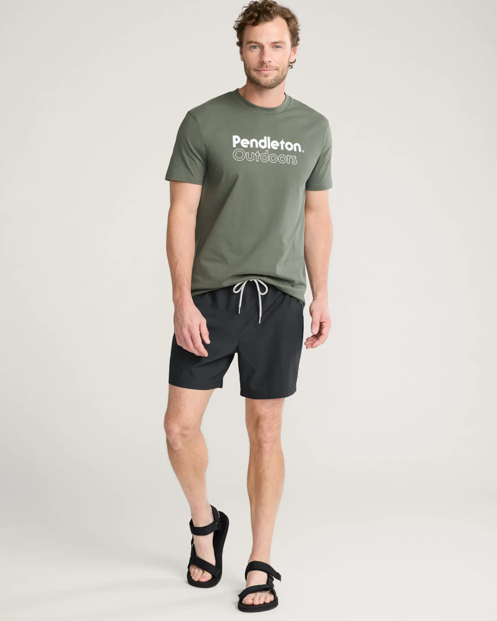 Pendleton BANDED CROWN HYDROMORPH SWIM TRUNKS BLACK New