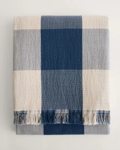 Pendleton BLOCK PLAID ORGANIC COTTON FRINGED THROW ONE SIZE Hot