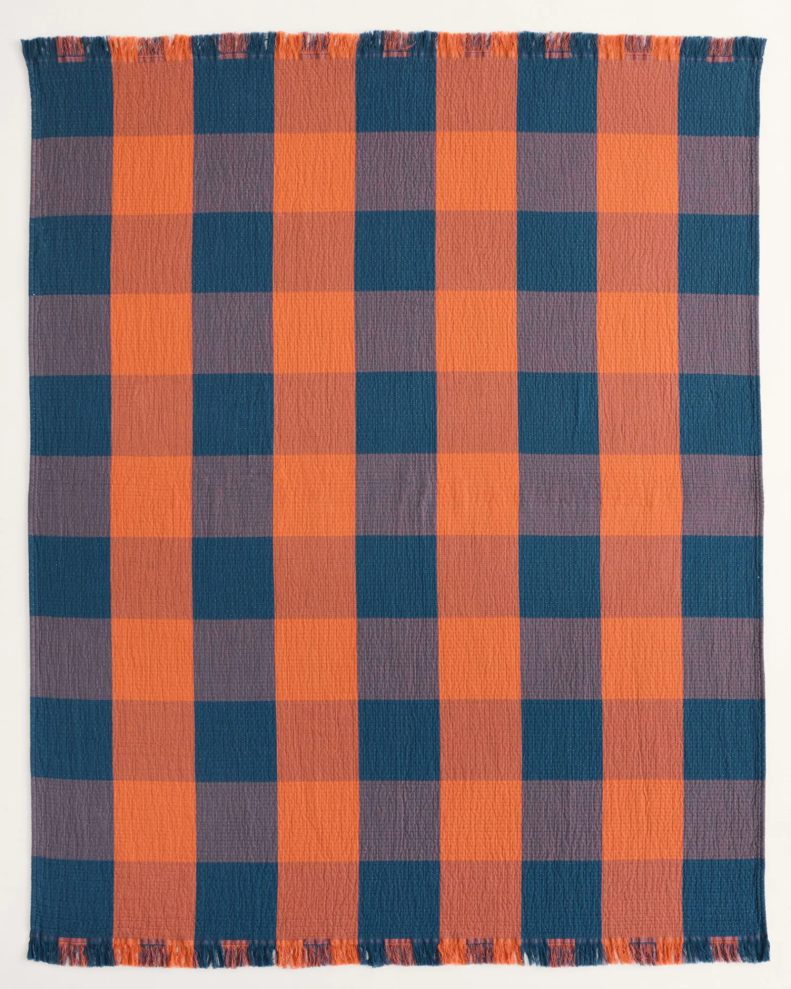 Pendleton BLOCK PLAID ORGANIC COTTON FRINGED THROW ONE SIZE Online