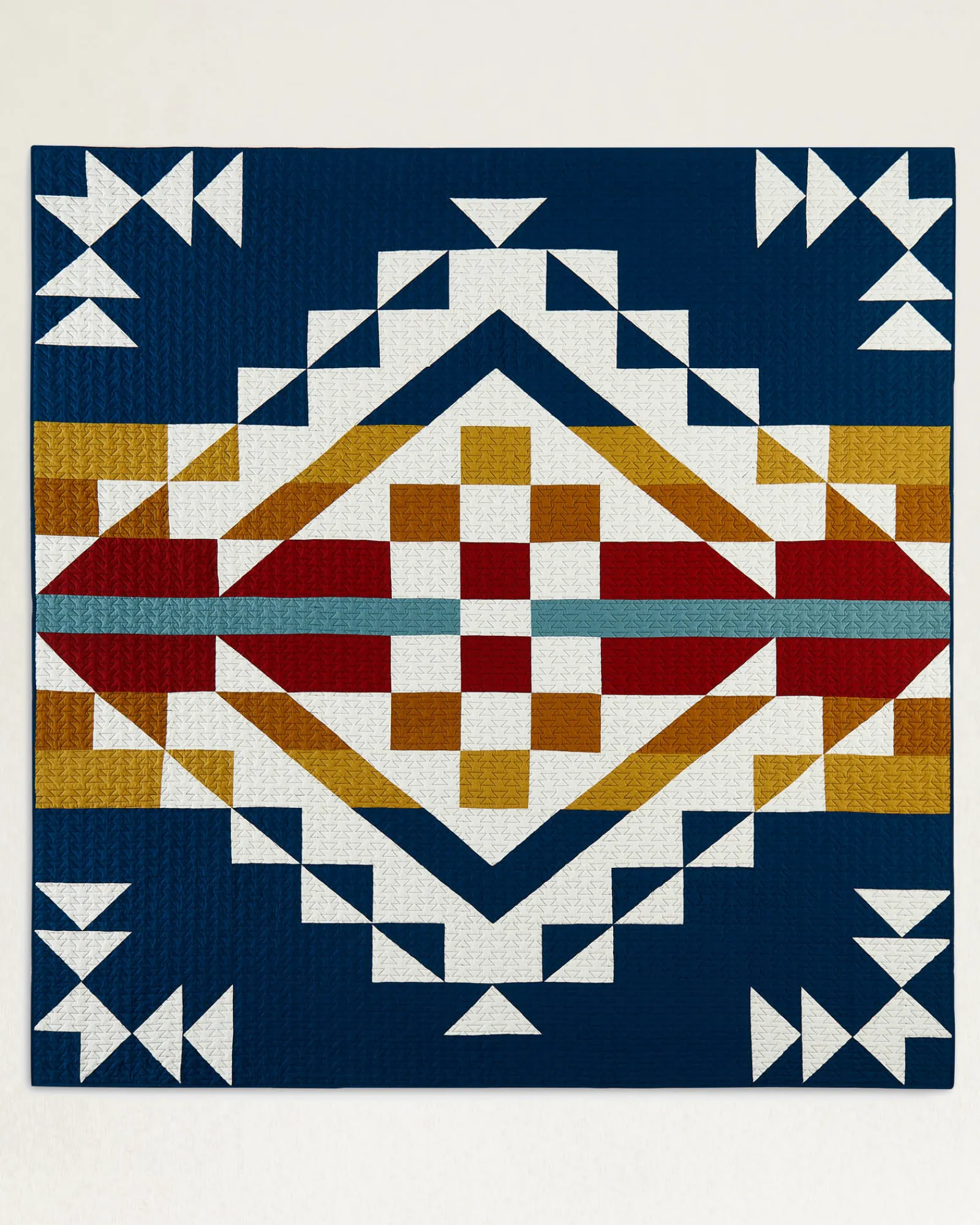 Pendleton CASTLE ROCK PIECED QUILT SET NAVY MULTI Sale