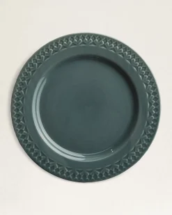 Pendleton DEBOSSED STONEWARE SALAD PLATES ONE SIZE Hot