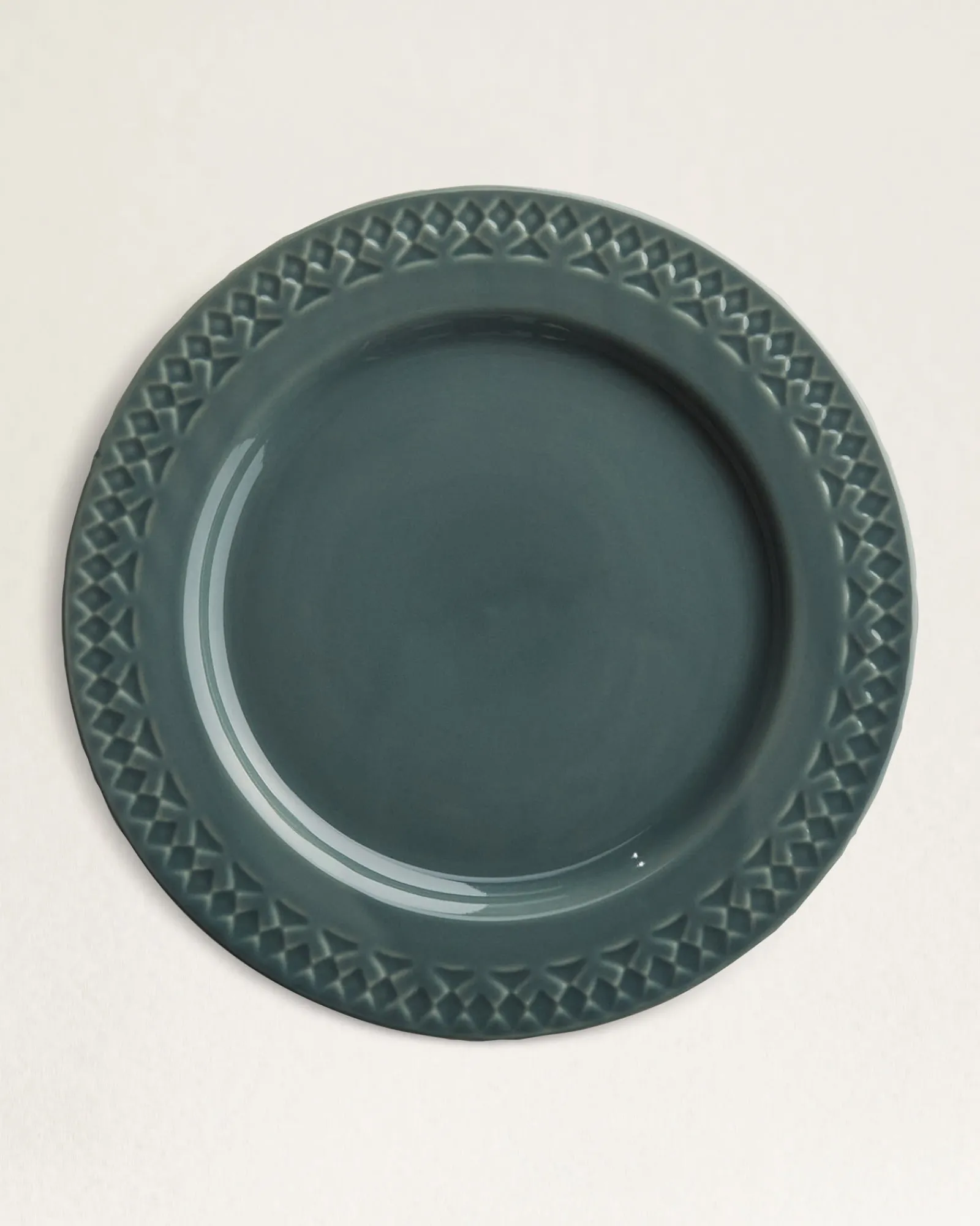 Pendleton DEBOSSED STONEWARE SALAD PLATES ONE SIZE Hot