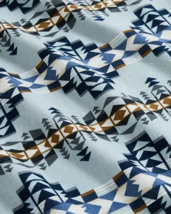 Pendleton DESERT DAWN FLANNEL SHEET SET GREY/BLUE MULTI New