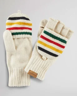 Pendleton KNIT CONVERTIBLE FINGERLESS MITTENS IVORY GLACIER STRIPE Online