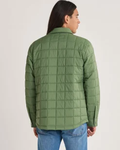 Pendleton MEN'S ARROYO CRINKLE QUILTED SHIRT JACKET GREEN VINE New