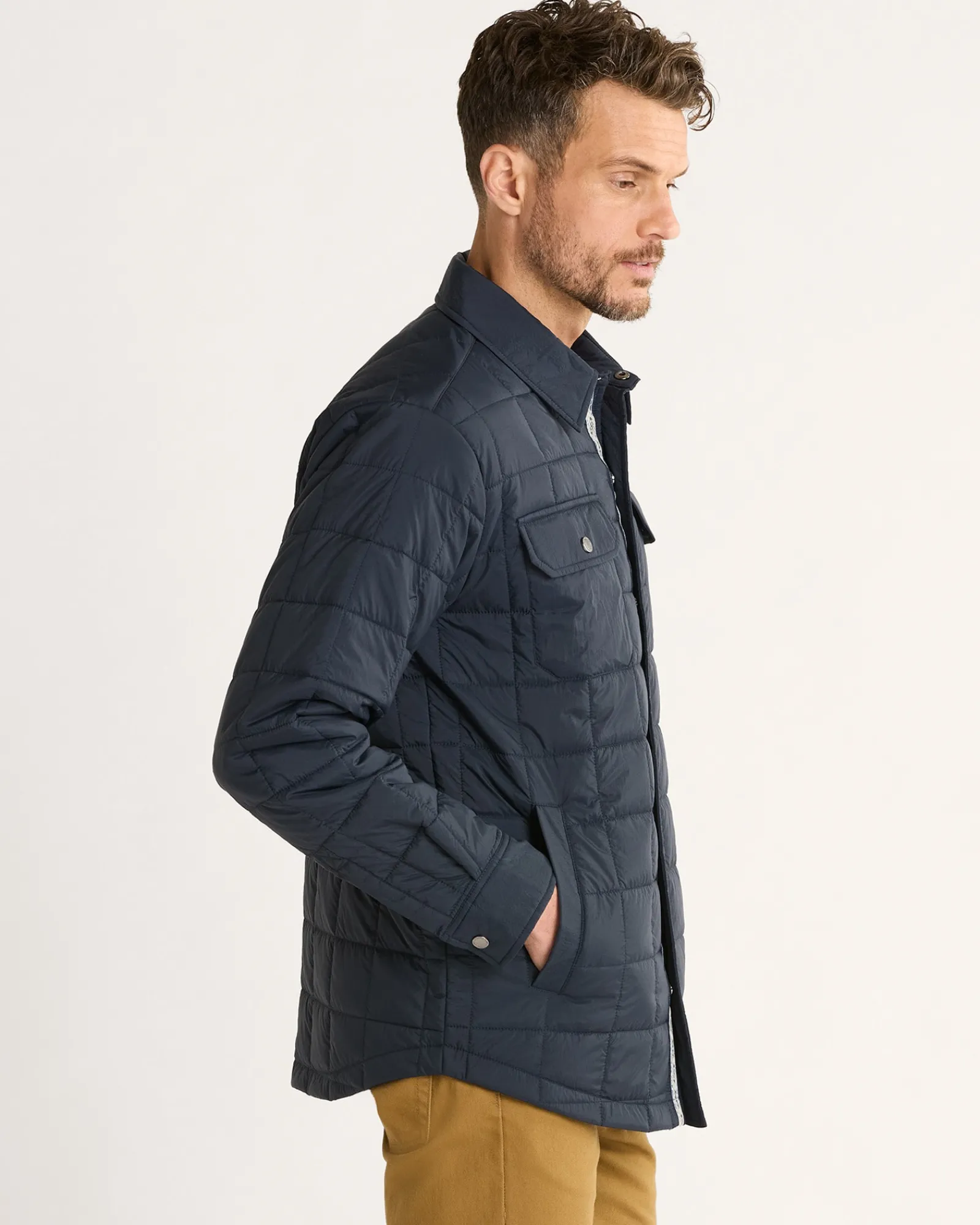 Pendleton MEN'S ARROYO CRINKLE QUILTED SHIRT JACKET MIDNIGHT Fashion