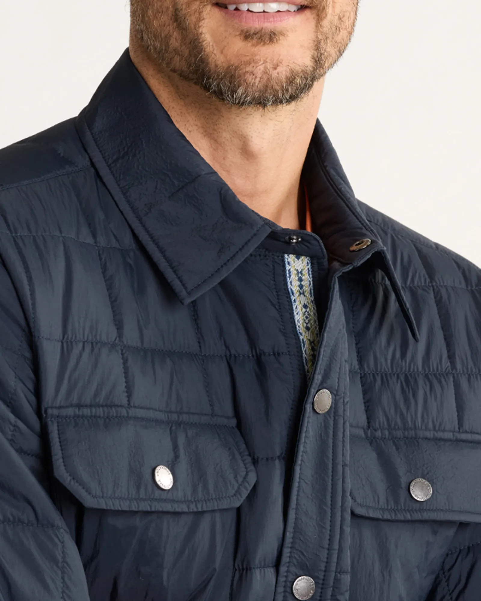Pendleton MEN'S ARROYO CRINKLE QUILTED SHIRT JACKET MIDNIGHT Fashion
