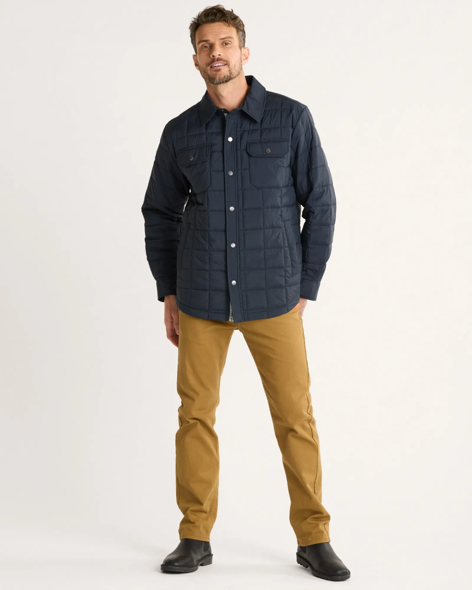 Pendleton MEN'S ARROYO CRINKLE QUILTED SHIRT JACKET MIDNIGHT Fashion
