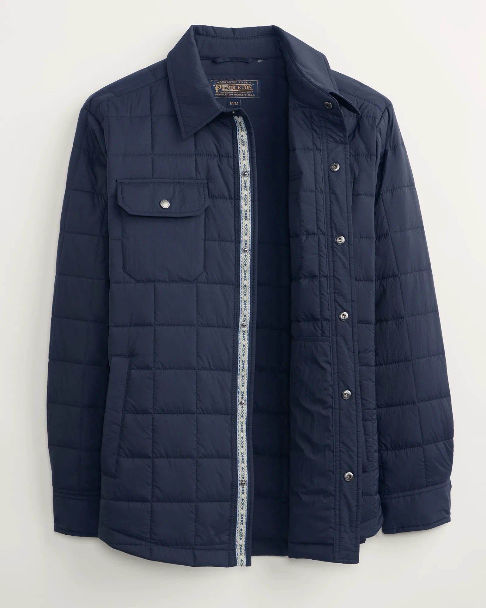 Pendleton MEN'S ARROYO CRINKLE QUILTED SHIRT JACKET MIDNIGHT Fashion