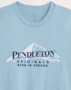 Pendleton MEN'S BORN IN OREGON GRAPHIC TEE PALE BLUE/NAVY Sale