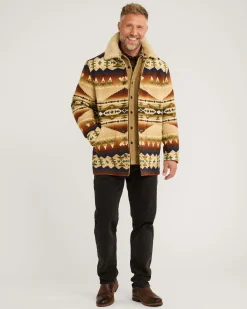 Pendleton MEN'S BROWNSVILLE SHEARLING COLLAR COAT REGULAR New