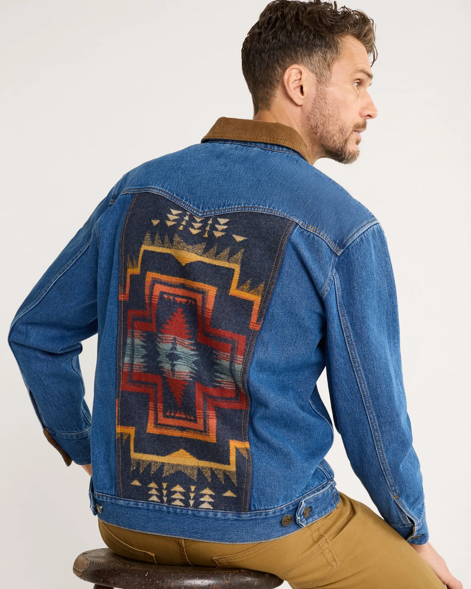 Pendleton MEN'S CULVER DENIM JACKET HARDING STAR Hot