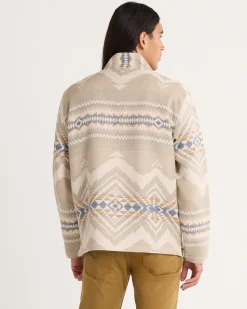 Pendleton MEN'S DOUBLESOFT DOVER QUARTER ZIP TAUPE CASCADIA New