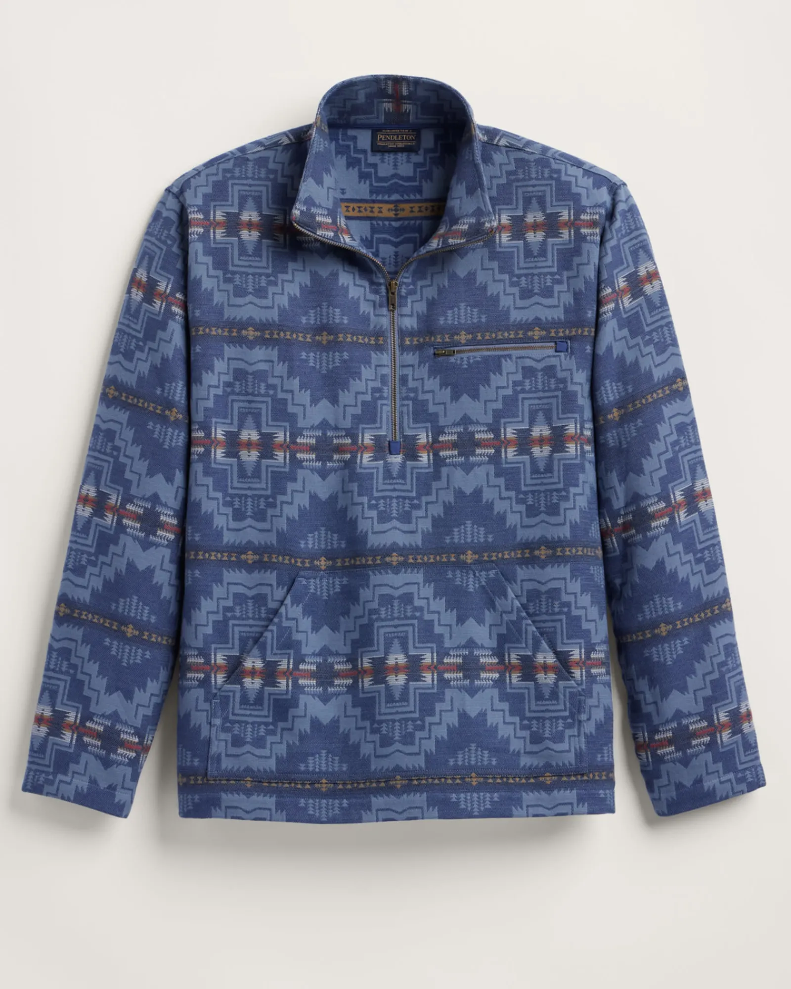 Pendleton MEN'S DOUBLESOFT DOVER QUARTER ZIP NAVY HARDING STAR Discount