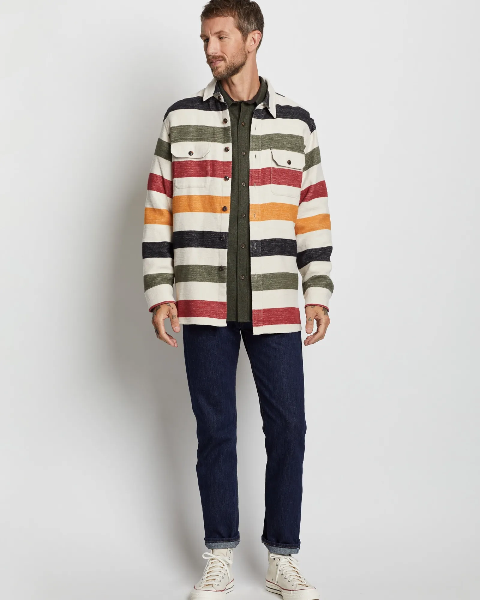 Pendleton MEN'S DOUBLESOFT GLACIER DRIFTWOOD SHIRT REGULAR Online