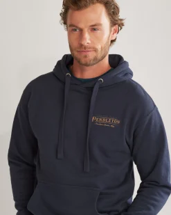Pendleton MEN'S HERITAGE LOGO HOODIE NAVY/GOLD Best