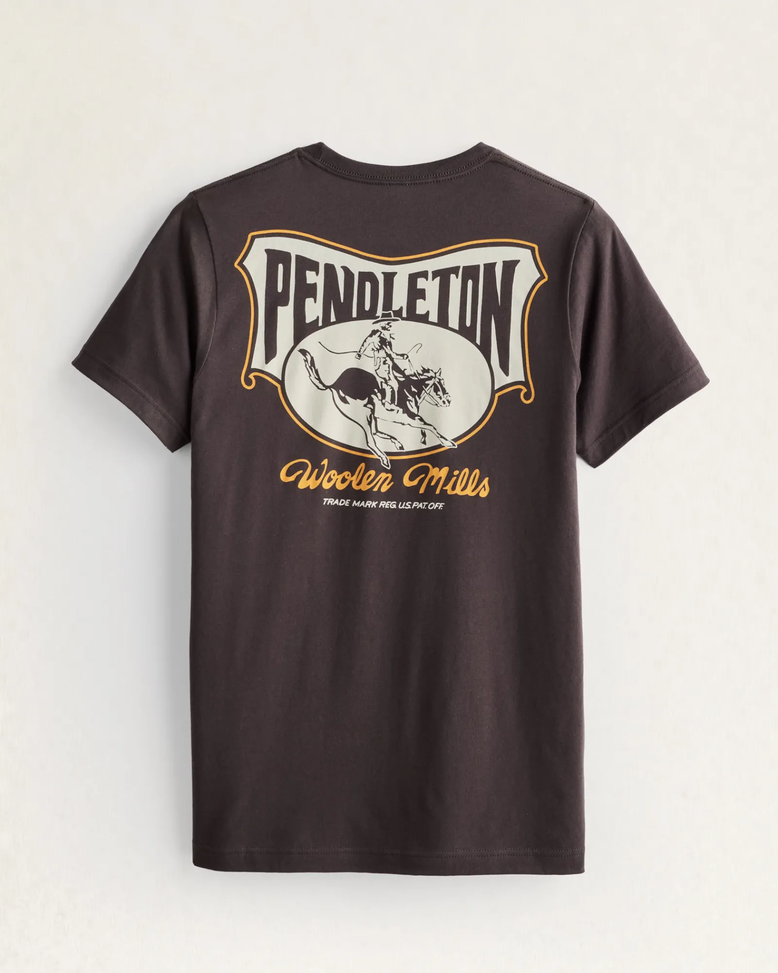 Pendleton MEN'S HERITAGE RODEO RIDER TEE BROWN/CREAM Discount