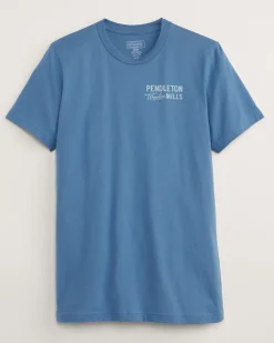 Pendleton MEN'S LOGO GRAPHIC TEE STEEL/LIGHT BLUE Clearance