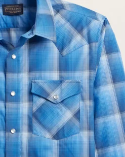 Pendleton MEN'S LONG-SLEEVE BISHOP COTTON SHIRT NAVY/BLUE PLAID Online