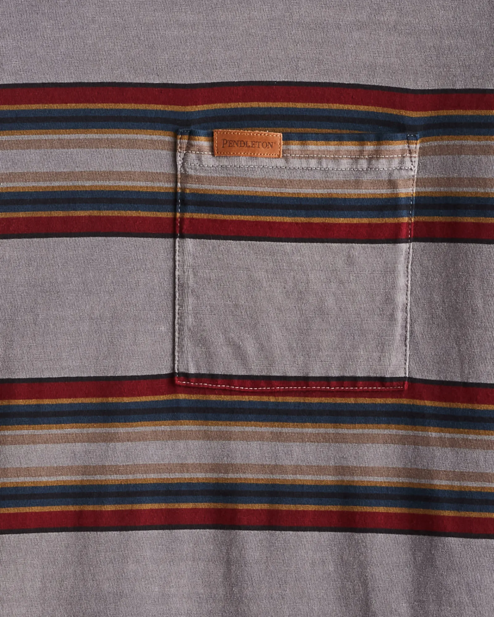 Pendleton MEN'S LONG-SLEEVE STRIPED DESCHUTES POCKET TEE GREY YAKIMA Outlet
