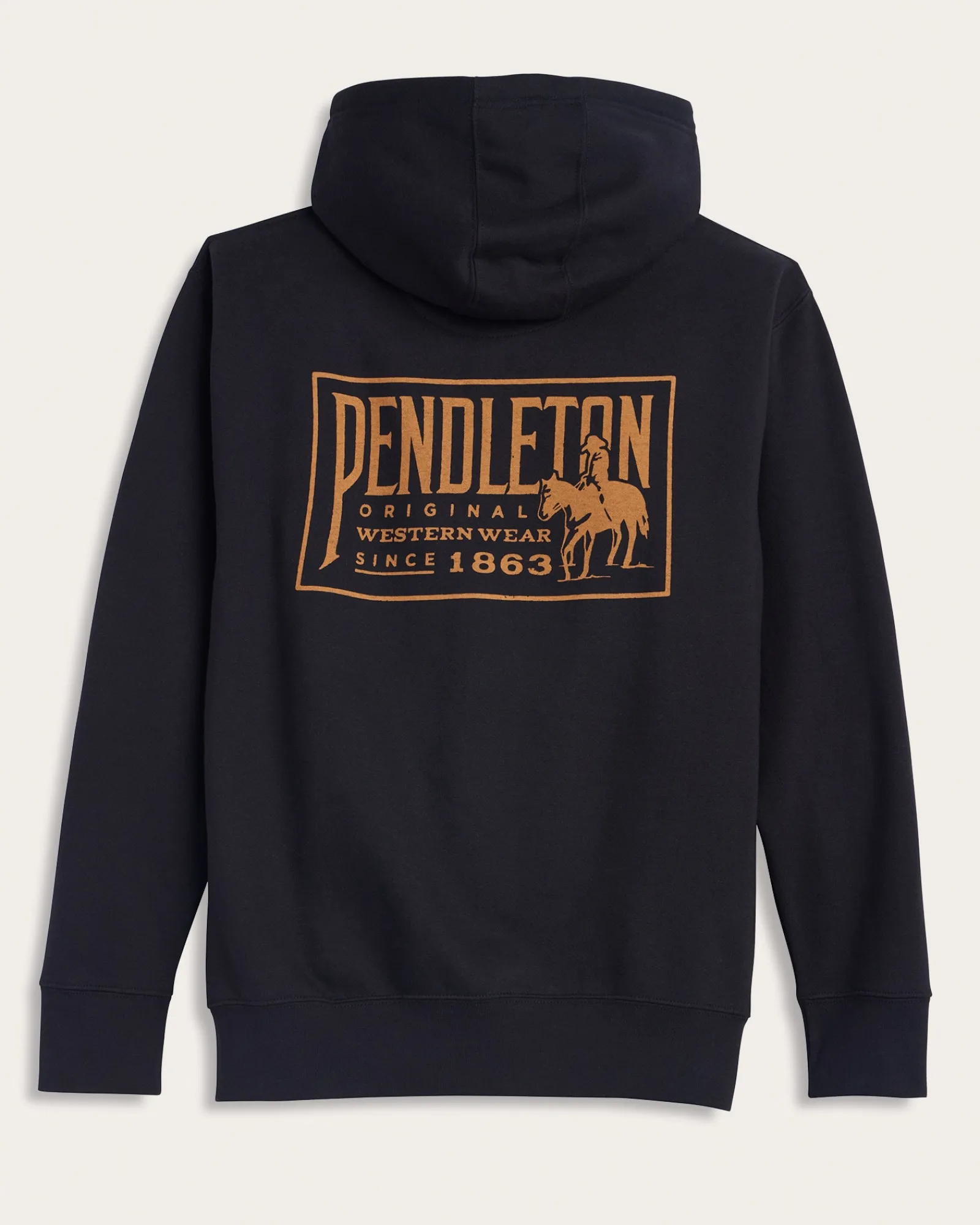Pendleton MEN'S ORIGINAL WESTERN GRAPHIC HOODIE BLACK/GOLD Outlet