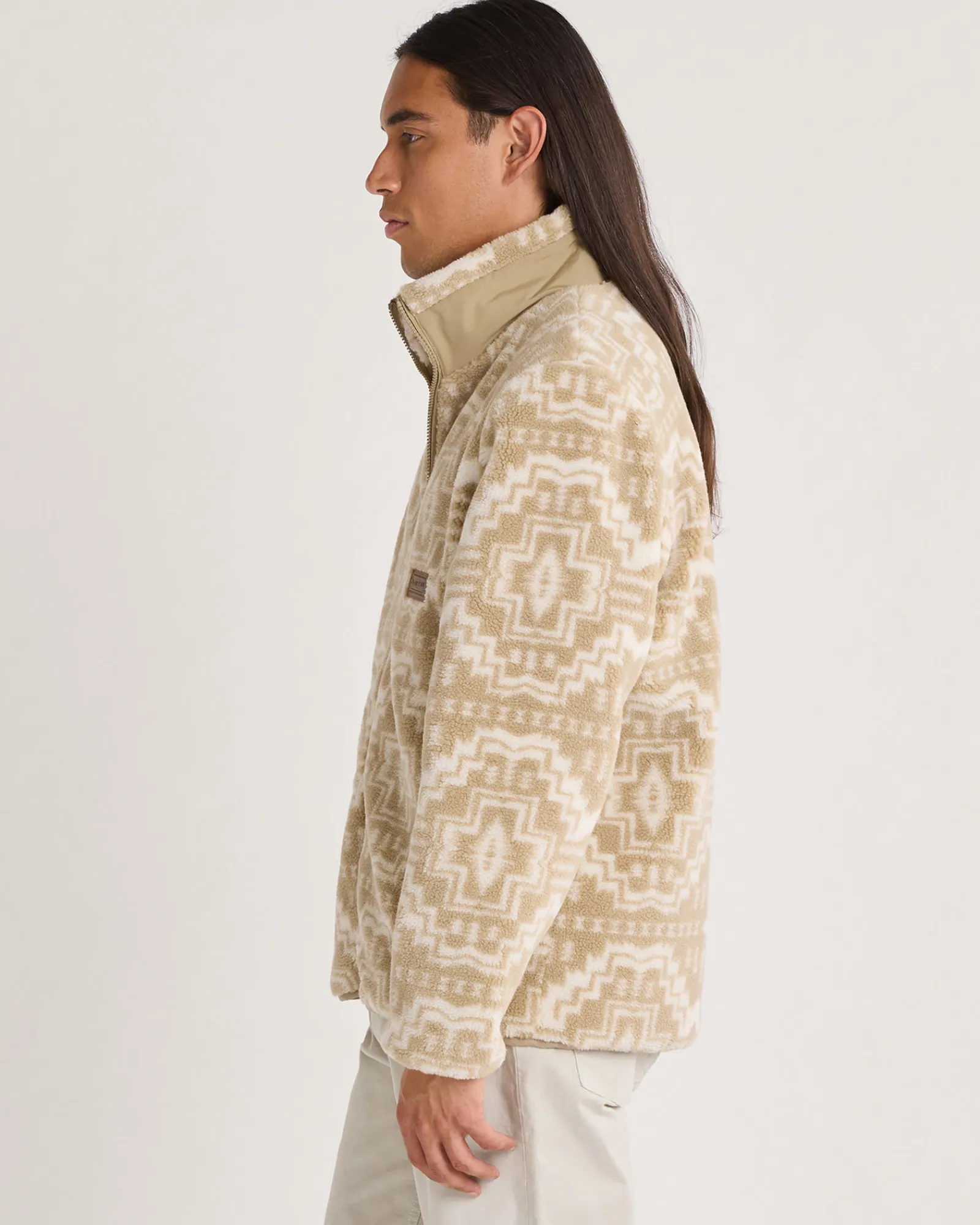 Pendleton MEN'S PASCO ZIP-FRONT FLEECE JACKET TAN HARDING STAR Best