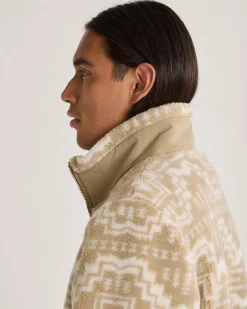 Pendleton MEN'S PASCO ZIP-FRONT FLEECE JACKET TAN HARDING STAR Best