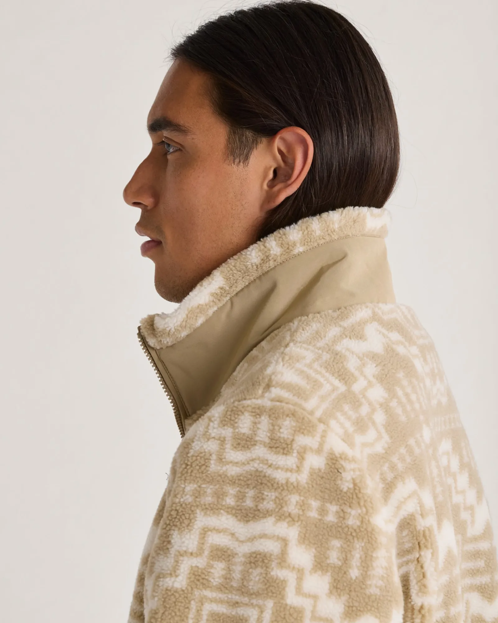 Pendleton MEN'S PASCO ZIP-FRONT FLEECE JACKET TAN HARDING STAR Best