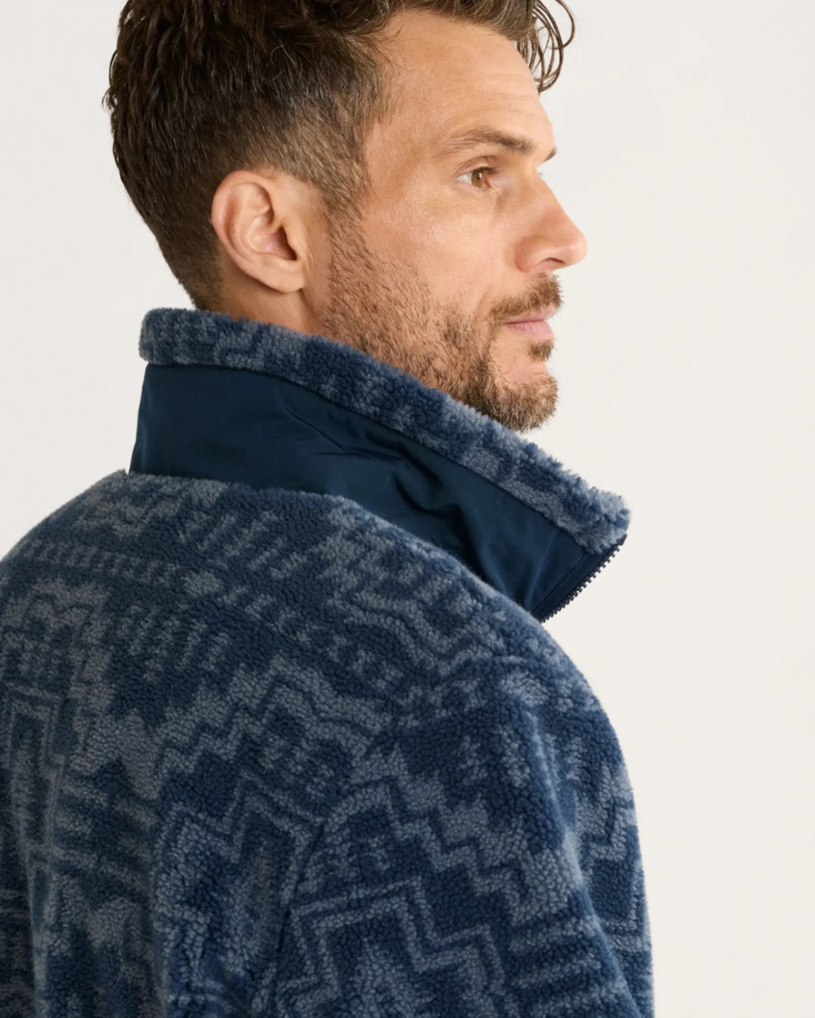 Pendleton MEN'S PASCO ZIP-FRONT FLEECE JACKET BLUE HARDING STAR Sale