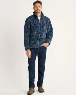 Pendleton MEN'S PASCO ZIP-FRONT FLEECE JACKET BLUE HARDING STAR Sale