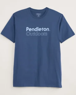 Pendleton MEN'S OUTDOORS GRAPHIC TEE PETROL/LIGHT BLUE Online