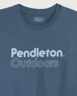 Pendleton MEN'S OUTDOORS GRAPHIC TEE PETROL/LIGHT BLUE Online