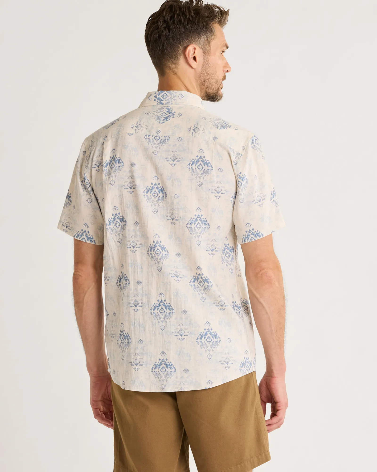 Pendleton MEN'S SHORELINE LINEN SHIRT BLUE AGATE BEACH Discount