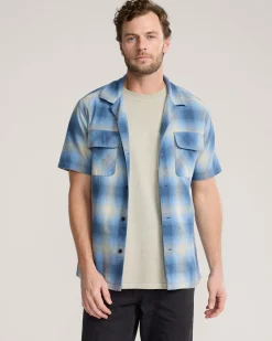 Pendleton MEN'S SHORT-SLEEVE PLAID COTTON BOARD SHIRT NAVY/BLUE PLAID Best
