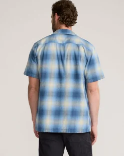 Pendleton MEN'S SHORT-SLEEVE PLAID COTTON BOARD SHIRT NAVY/BLUE PLAID Best