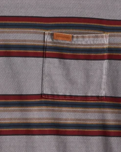 Pendleton MEN'S SHORT-SLEEVE STRIPED DESCHUTES POCKET TEE GREY YAKIMA Outlet