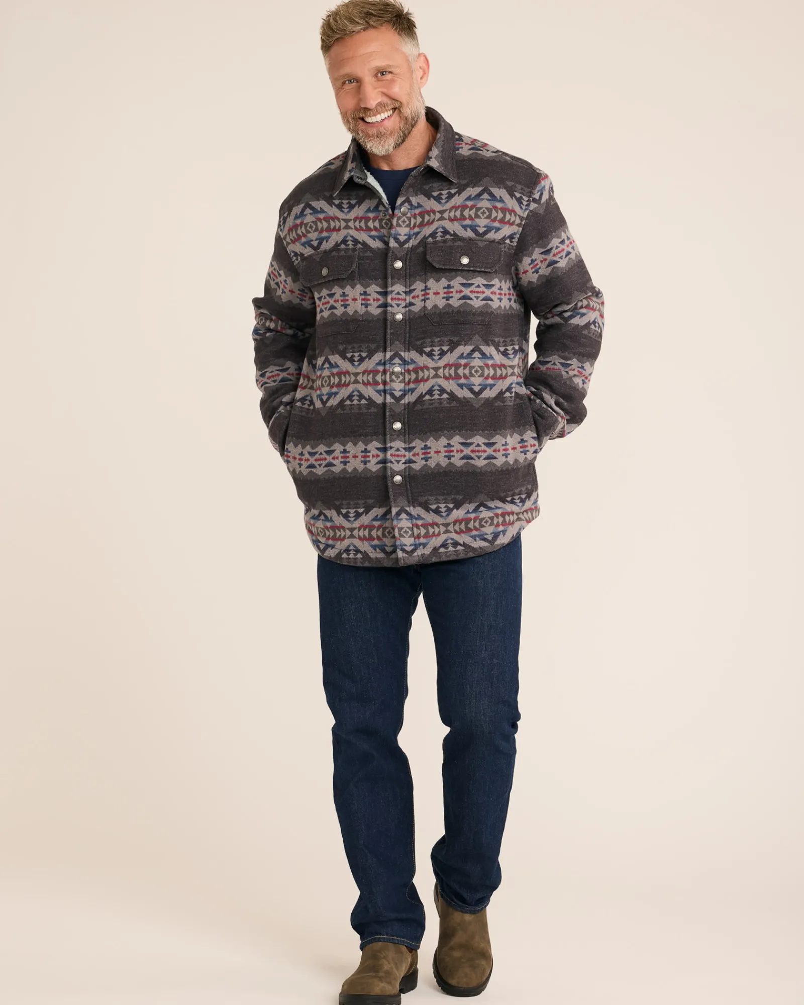 Pendleton MEN'S SOLSTICE CANYON DOUBLESOFT SHERPA-LINED SHIRT JACKET REGULAR Clearance
