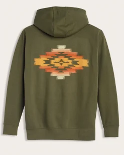 Pendleton MEN'S SOLSTICE CANYON GRAPHIC HOODIE MILITARY GREEN/MULTI Best
