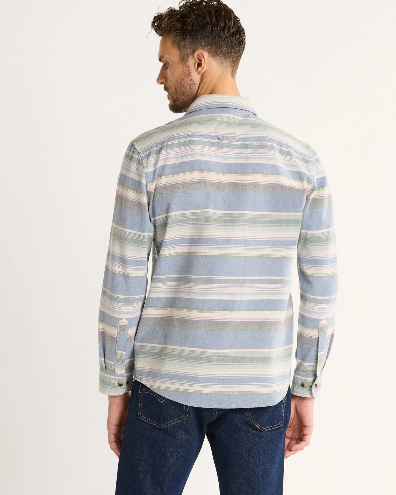 Pendleton MEN'S STRIPED BEACH SHACK COTTON SHIRT NAVY STRIPE Hot