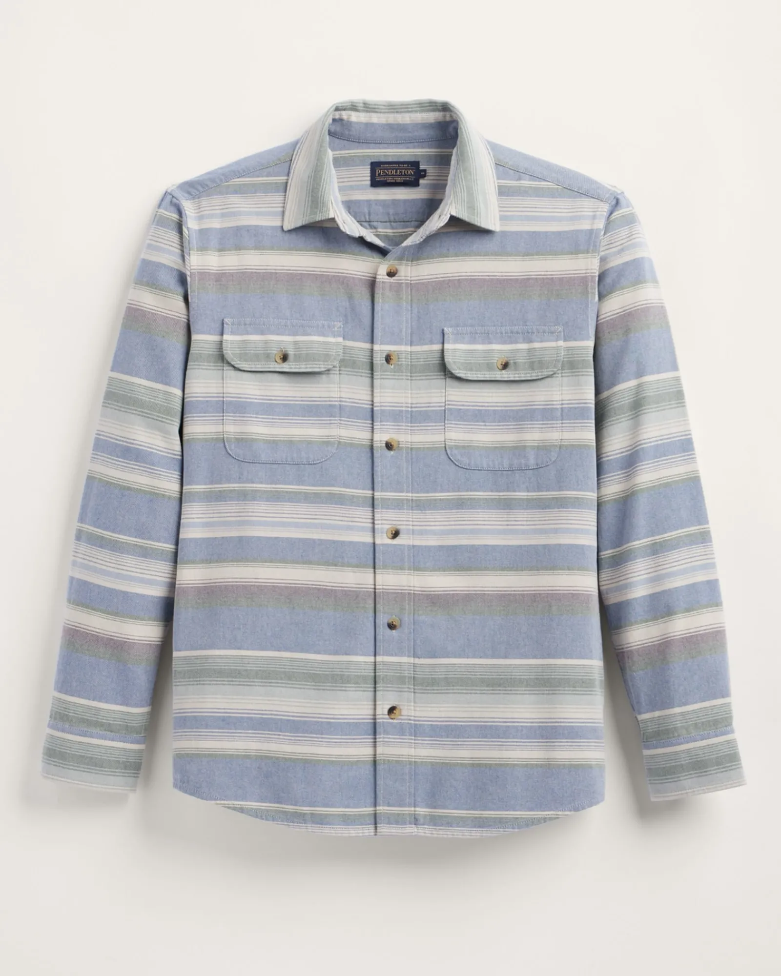 Pendleton MEN'S STRIPED BEACH SHACK COTTON SHIRT NAVY STRIPE Hot