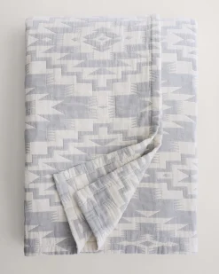 Pendleton MESILLA COTTON MATELASSE COVERLET BLUE/IVORY Hot