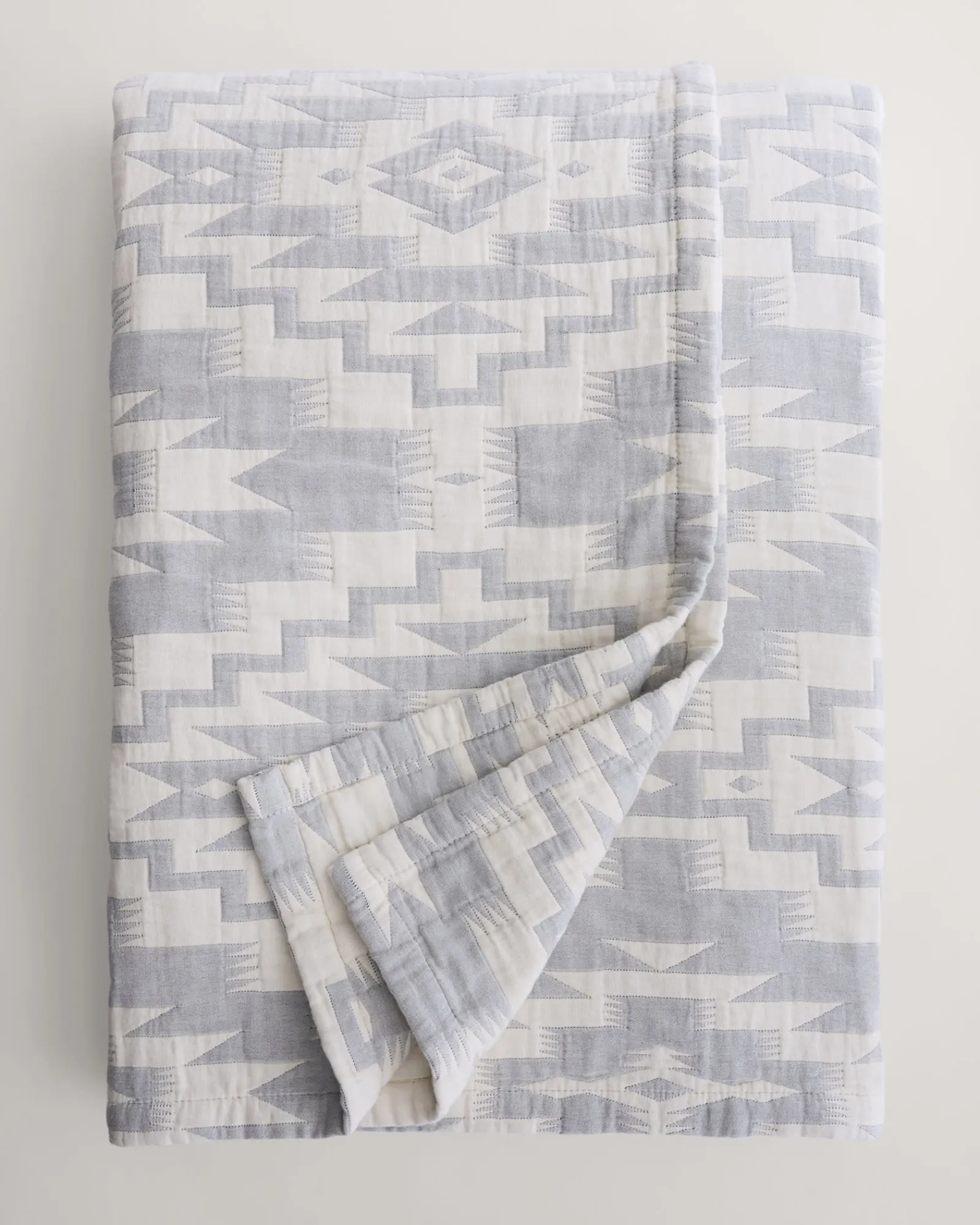 Pendleton MESILLA COTTON MATELASSE COVERLET BLUE/IVORY Hot