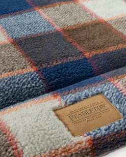Pendleton MOUNTAIN PLAID PET BED - COMFORT CUSHION BLUE/TAN Outlet