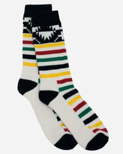 Pendleton NATIONAL PARK MERINO JACQUARD CREW SOCKS GLACIER PARK Hot