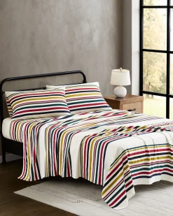 Pendleton NATIONAL PARK STRIPE FLANNEL SHEET SET MULTI Sale