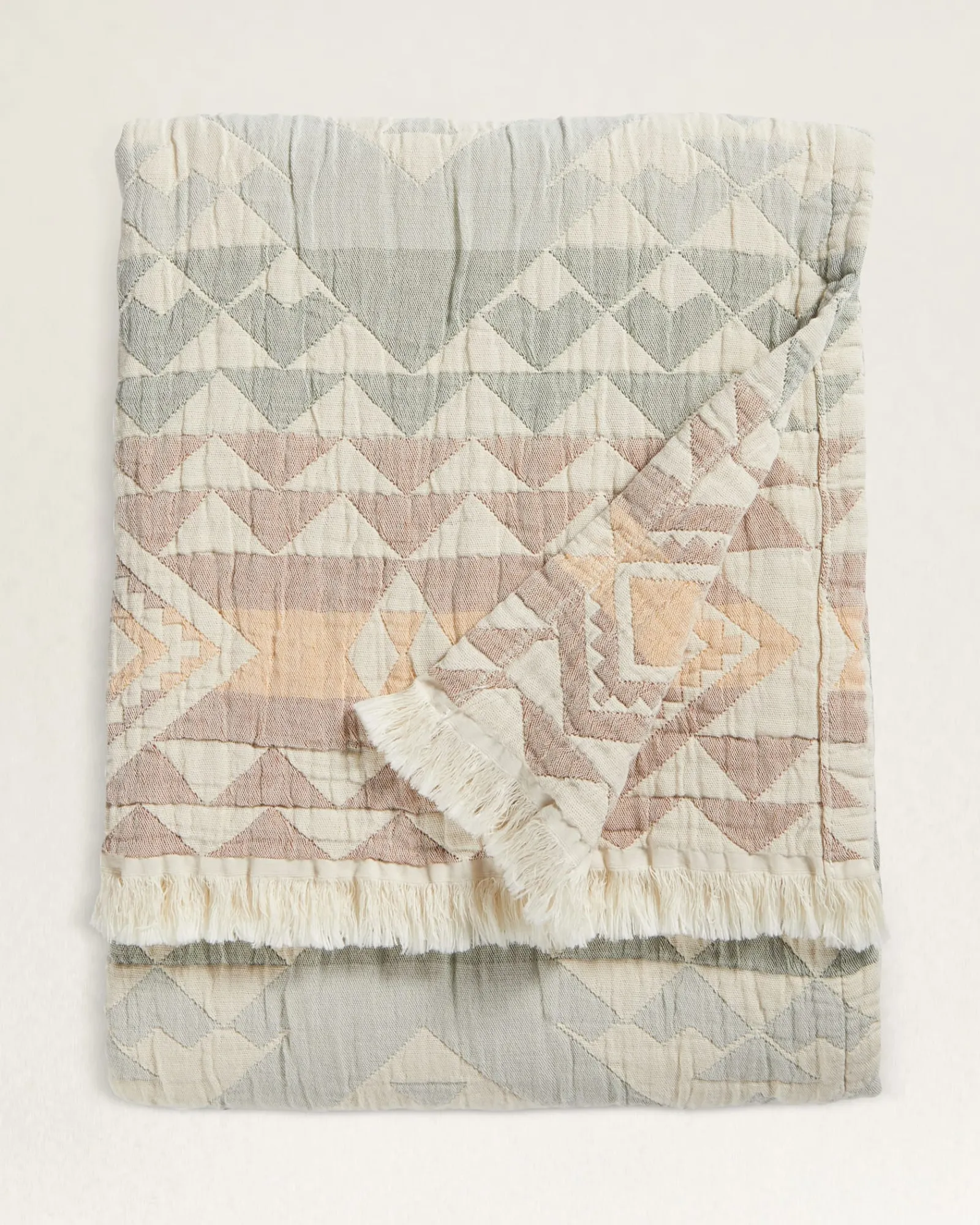Pendleton ORGANIC COTTON FRINGED THROW ONE SIZE Outlet