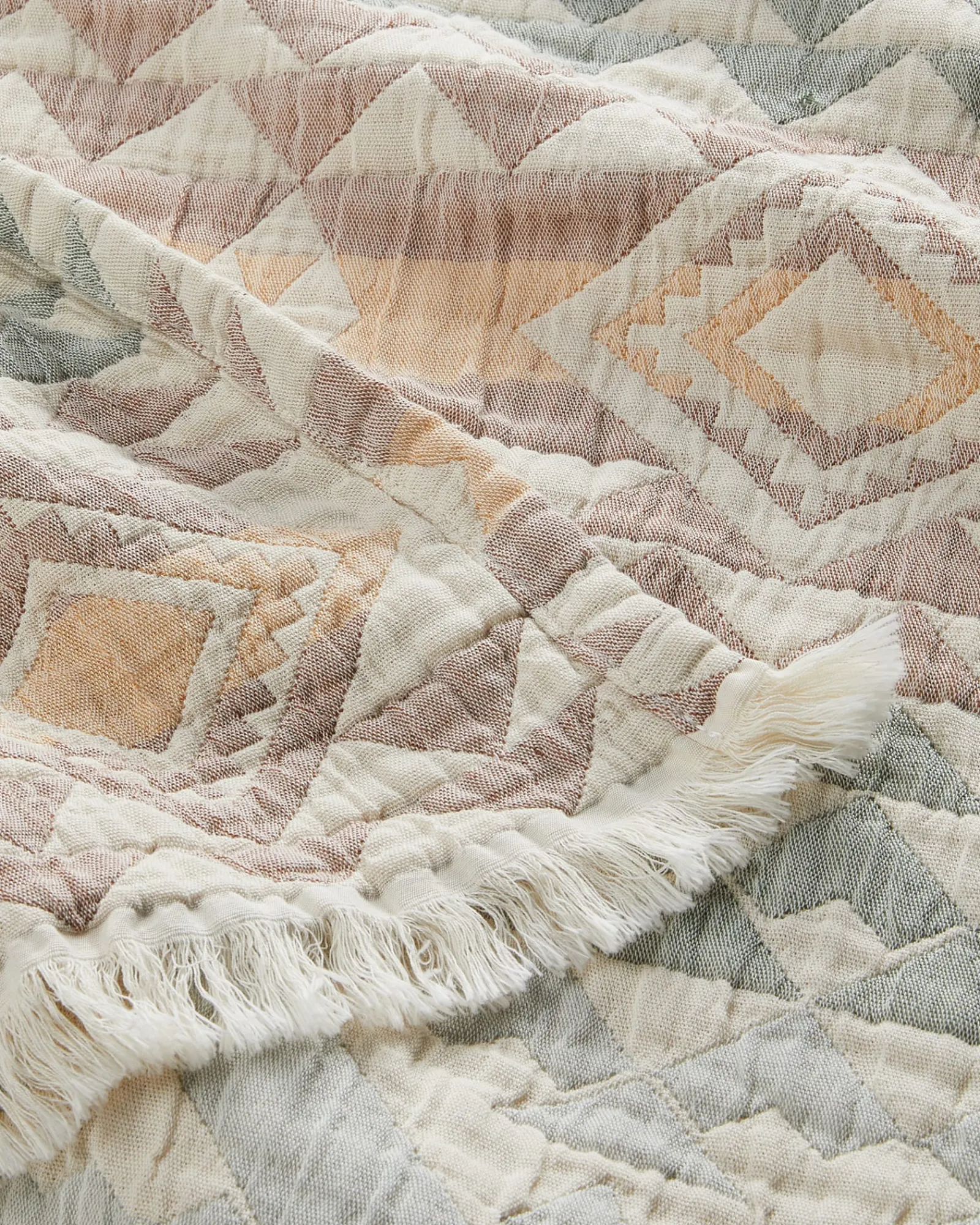 Pendleton ORGANIC COTTON FRINGED THROW ONE SIZE Outlet