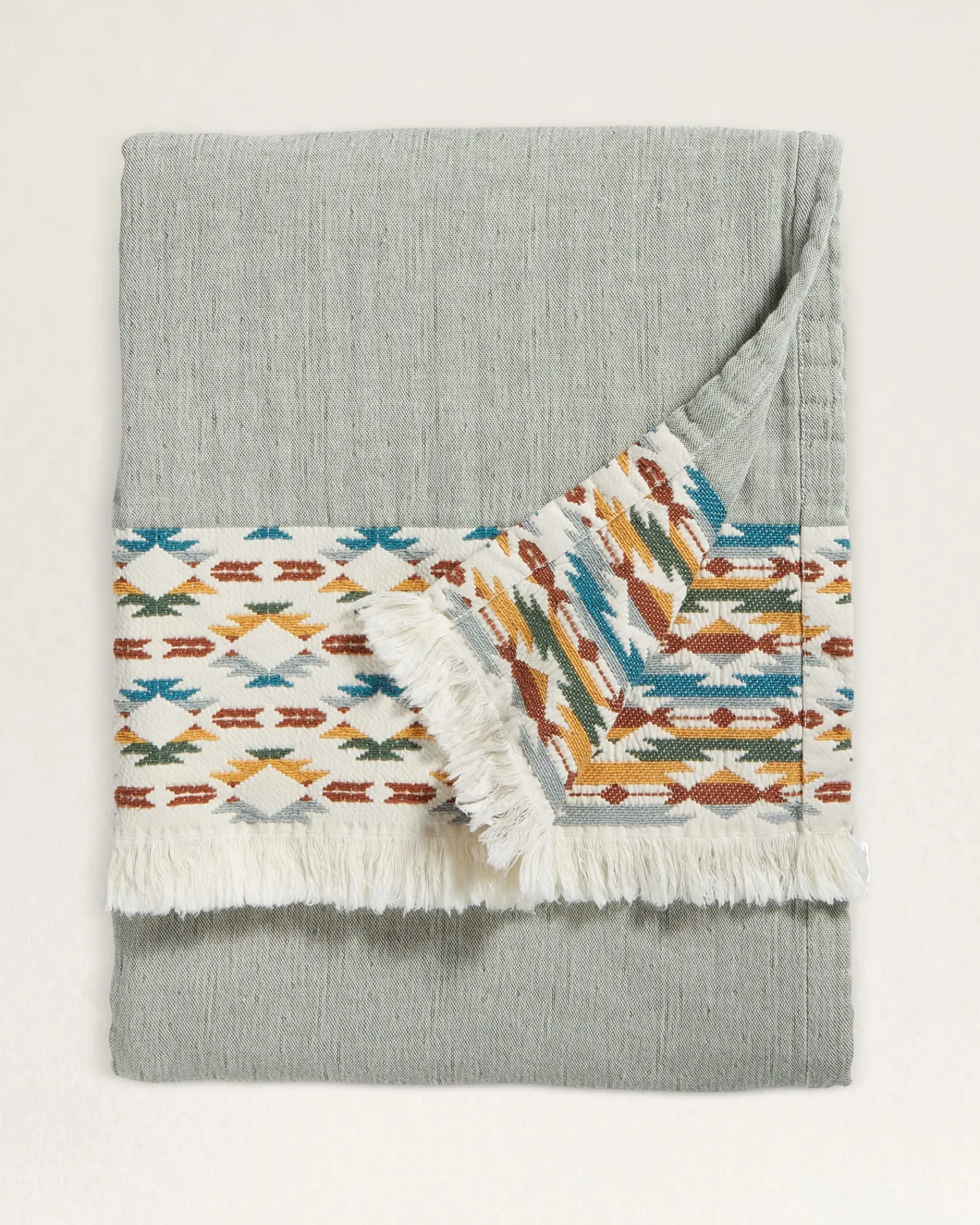 Pendleton ORGANIC COTTON FRINGED THROW ONE SIZE Hot