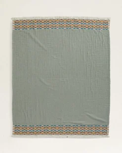 Pendleton ORGANIC COTTON FRINGED THROW ONE SIZE Hot